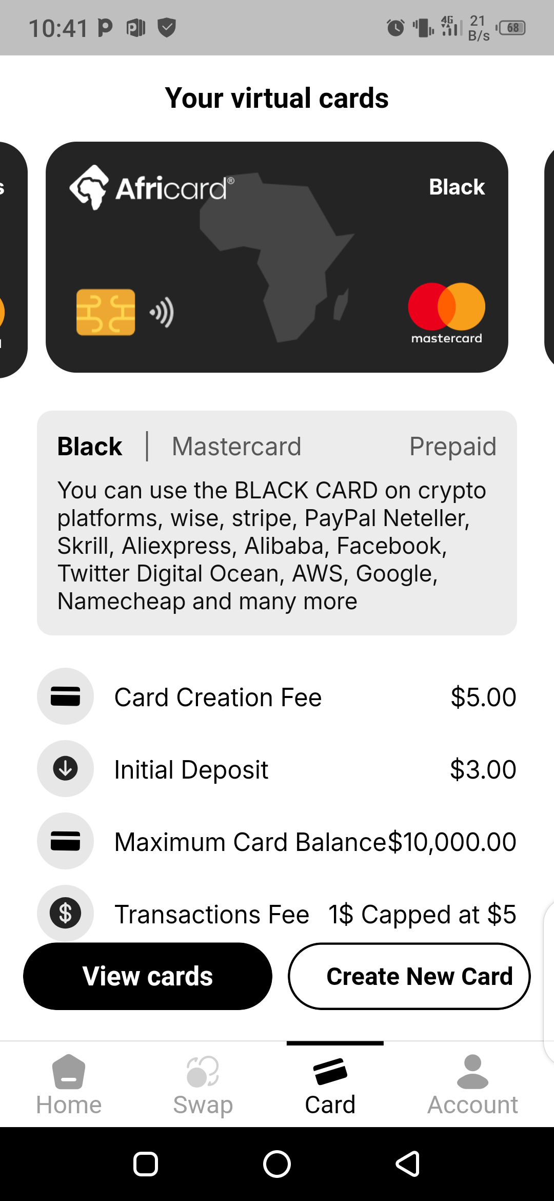 Black Mastercard (Virtual Card)